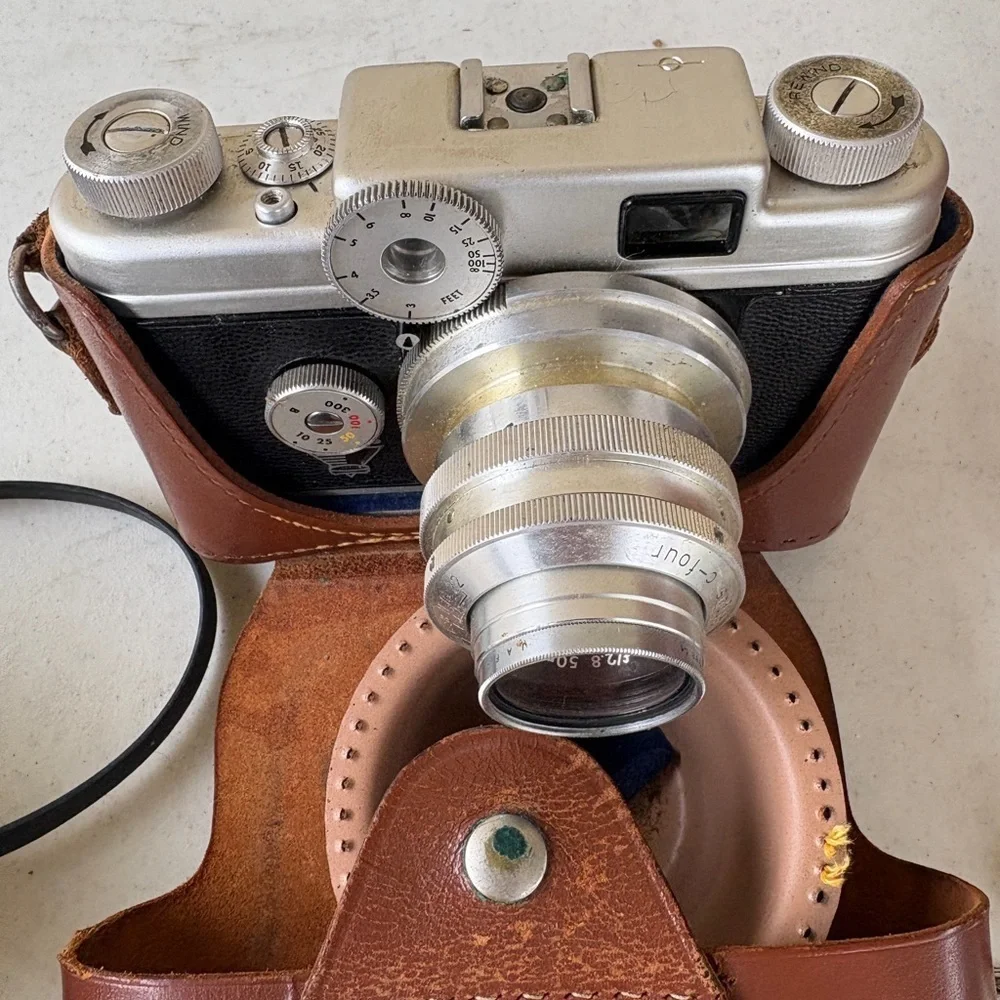 Vintage GE Exposure Meter with Brown Leather Case